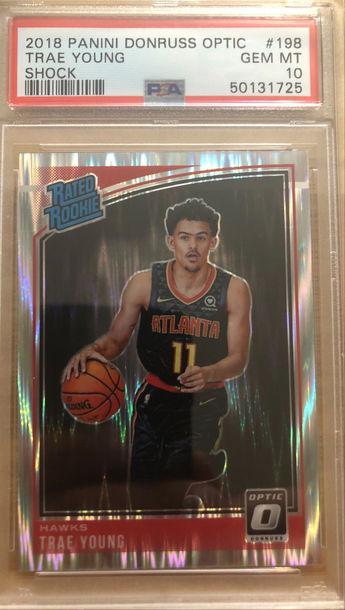 2018 Donruss Optic Shock Trae Young PSA 10