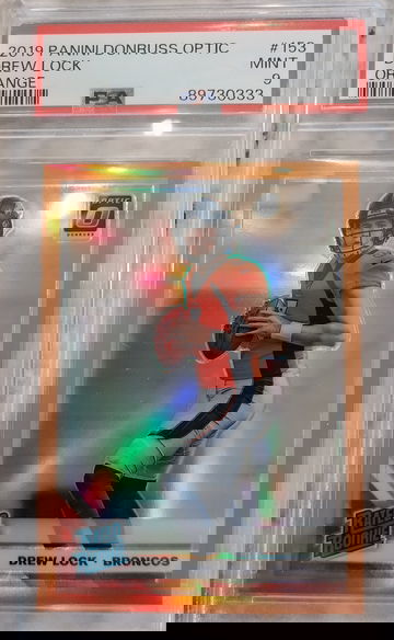 2019 Panini Donruss Optic Drew Lock Orange /199 Psa 9 Mint