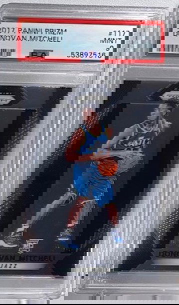 2017 Panini Prizm Donovan Mitchell #117 PSA 9 Mint Rookie RC