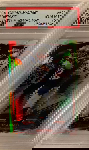 2014 Topps Chrome Tom Brady Refractor Blue Jersey