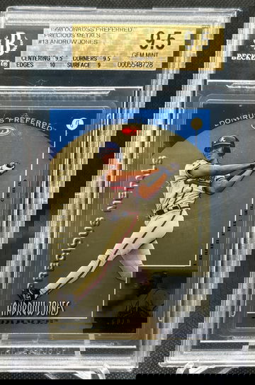 1998 Donruss Preferred Precious Metals Gold Andruw Jones BGS 9.5 Gem Mint!