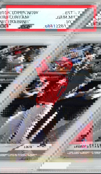 2018 TOPPS NOW SPRING TRAINING SHOHEI OHTANI #ST-7 ROOKIE RC PSA 10 GEM MT