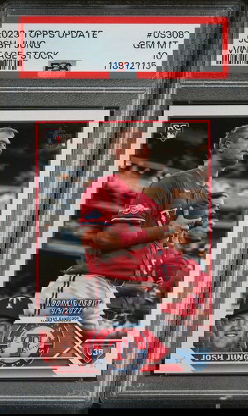 2023 Topps Update Vintage Stock Josh Jung #US308 /99 PSA 10