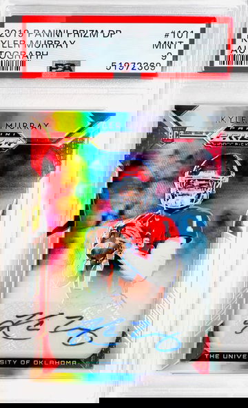 ⭐️ 2019 KYLER MURRAY PRIZM REFRACTOR #101 PSA 9 AUTO RC ROOKIE 🔥📈 