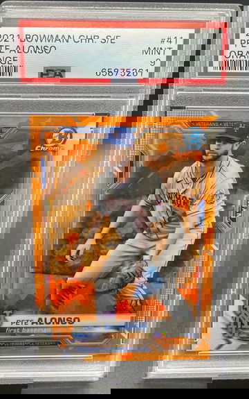 2021 Bowman Chrome Sapphire Edition Pete Alonso Orange /75 PSA 9