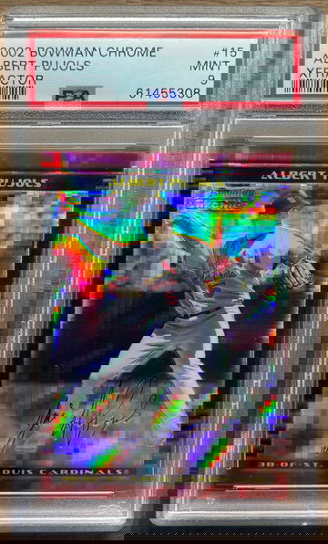 2002 Bowman Chrome Albert Pujols Xfractor PSA 9