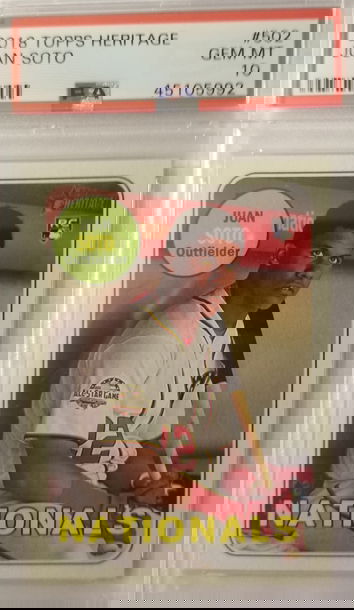 2018 Topps Heritage #502 Juan Soto PSA 10 GEM MINT