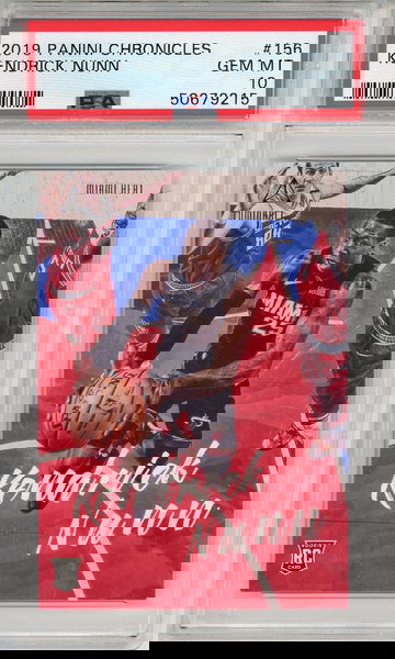 2019 Chronicles Luminance 156 Kendrick Nunn PSA 10 Rookie RC