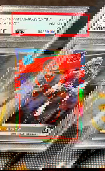 2020 Optic Holo #151 Joe Burrow PSA 8