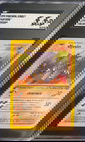 1999 Pokémon jungle #45 Rhydon first edition 1st Ed Italian 5.5 EX+