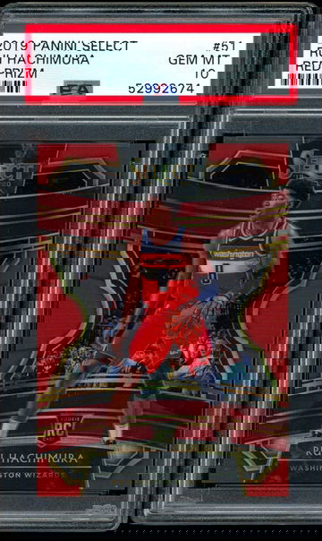 2019 Panini Select Red Prizm /199 Rui Hachimura ROOKIE RC #51 PSA 10 Gem Mint