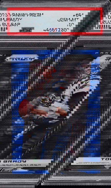 2013 PANINI PRIZM BLUE PULSAR TOM BRADY #64 PSA 10 GEM MINT PSA Population 1 of 18