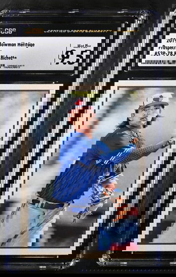 2019 Bowman Heritage Prospects Bo Bichette CSG 9.5 Mint Plus