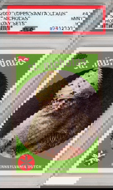 2007 TOPPS SANTA CLAUS ST NICHOLAS #4 HOLIDAY SETS PSA 9 MINT