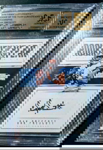 2016 Panini Contenders Rookie Of The Year Auto Dak Prescott BGS 9.5