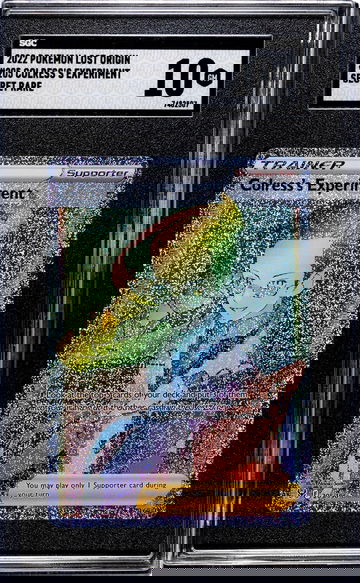 2022 Pokemon Lost Origin #205 Colress's Experiment Secret Rare /196 SGC 10