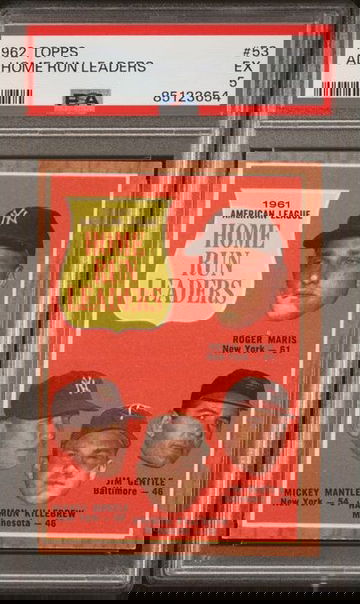 1962 Topps AL Home Run Leaders #53 PSA 5 [BL-2C.42]