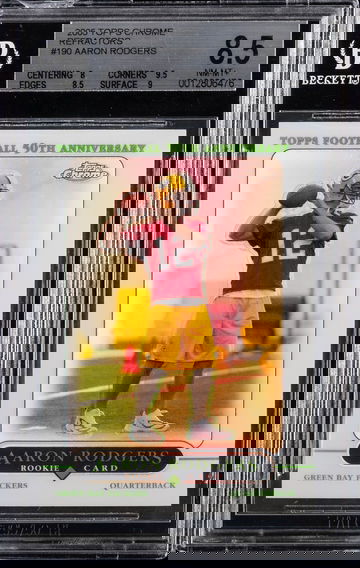 2005 Topps Chrome Refractors Aaron Rodgers #190 BGS 8.5