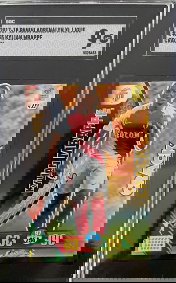 2017 Kylian Mbappe ROOKIE adrenalyn xl Craque SGC 9 gold foil 