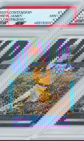 2020 Panini Contenders Basketball #2 Lebron James - MVP Contenders (PSA 9) SP Mint | Lakers (NBA)