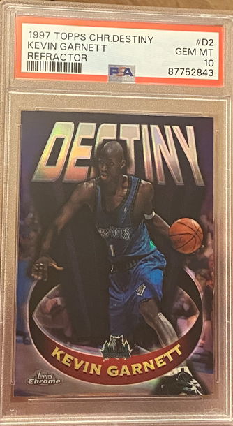 1997 Topps Chrome Kevin Garnett Destiny Refractor PSA 10