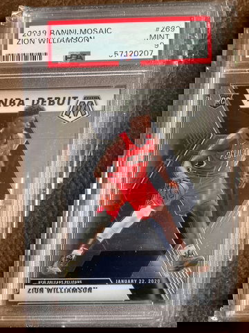 2019 Zion Williamson Panini Mosaic #269 Rookie PSA 9