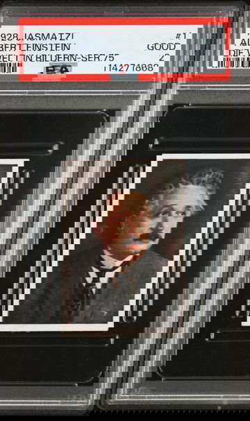 ALBERT EINSTEIN 1928 Jasmatzi #1 Die Welt in Bildern Ser. 75 "Rookie" PSA 2 Good