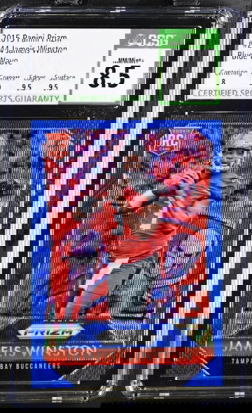 Jameis Winston Rookie Prizm Blue Wave SP /150 CSG 8.5