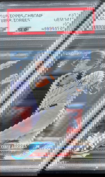 2018 Topps Chrome Gleyber Torres PSA 10