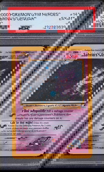 2000 Pokémon Gym Heroes Sabrina's Gengar #14/132 Holo PSA 6