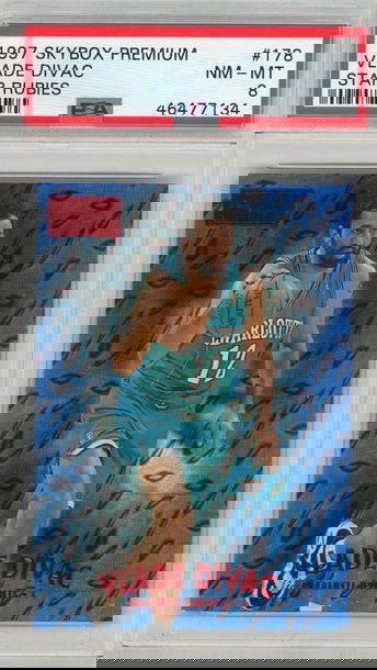 Vlade Divac 1997 Skybox Premium Star Rubies /50 PSA 8