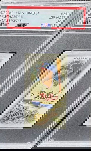 2022 Topps Allen & Ginter Exclusives Extended EXT Mini Bryce Harper #362 PSA 10