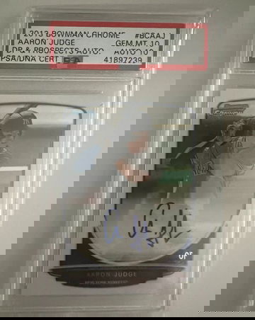 2013 Bowman Chrome Draft Picks & Prospects Aaron Judge Rookie Auto PSA 10/10 Gem Mint