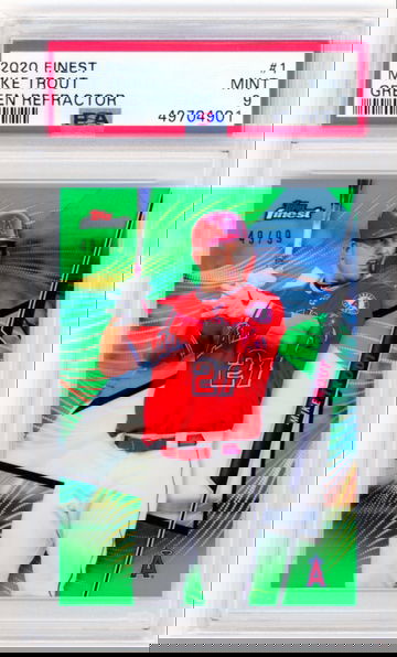 2020 Finest #1 Mike Trout Green Refractor PSA 9 MINT!