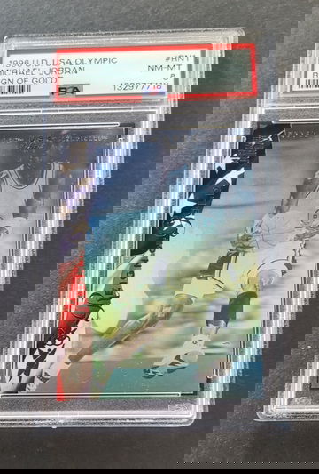 1996 UPPER DECK USA OLYMPIC REIGN OF GOLD #RN1 MICHAEL JORDAN PSA 8 NM-MT