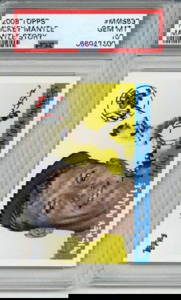 2008 TOPPS MANTLE STORY MICKEY MANTLE CARD NEW YORK YANKEES PSA 10 LOW POP