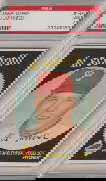 1959 Topps #546 Al Schroll PSA 7 (Near Mint)