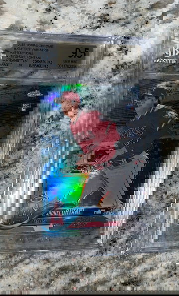 2018 Topps Chrome Base Variation Refractor Shohei Ohtani BGS 9.5 Gem Mint Plus Card#150