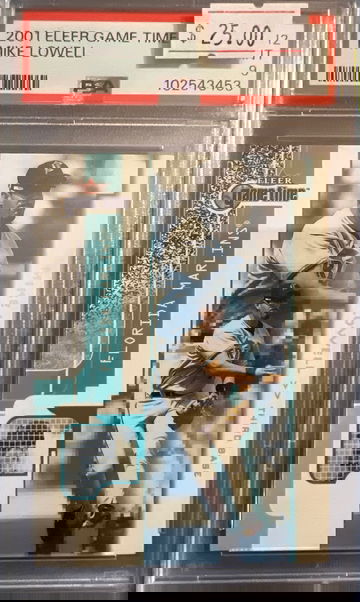 2001 Fleer Game Time Mike Lowell #12 PSA 9 Mint