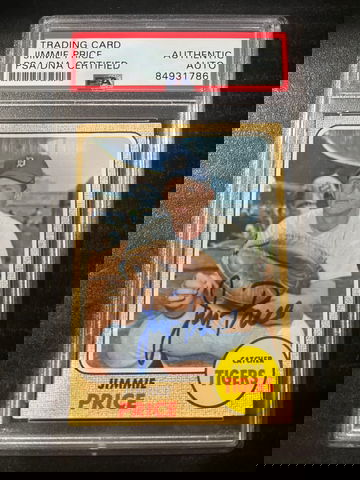 1968 Topps Jimmie “Jim” Price Auto PSA