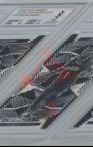 Zion Williamson 2019 Obsidian Electric Etch White Pulsar RC BGS 9 .5 from Gem