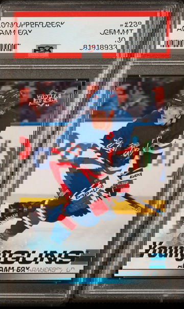 2019 Upper Deck Series 1 Young Guns Adam Fox #228 RC PSA 10