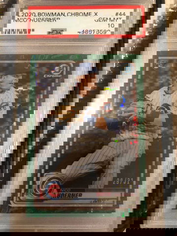 2020 Bowman Chrome X psa 10 Nico Hoerner