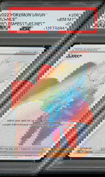 2022 Pokemon Sword and Shield Silver Tempest Lance Scr #206 PSA 10