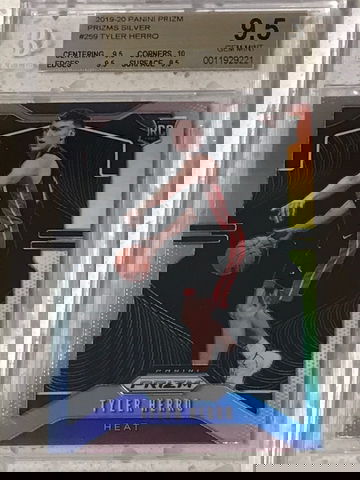 2019-20 Panini Prizm Silver Tyler Herro BGS 9.5 True Gem +