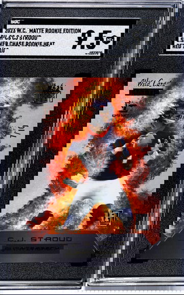 2023 wild card matte rookie edition cj Stroud silver chase rookie heat red /10 sgc 9.5