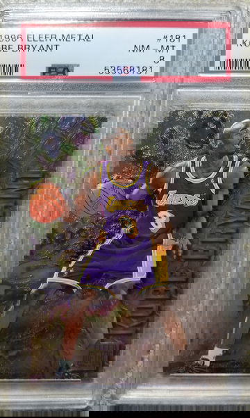 Kobe Bryant 1996 fleer metal rookie psa 8