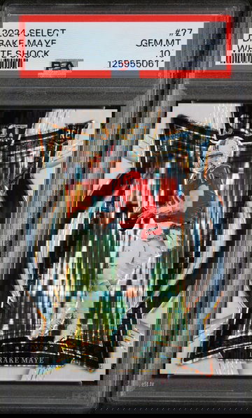 2024 Panini Select White Shock Drake Maye #27 /199 PSA 10