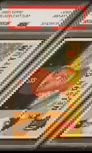 1960 Topps Nelson Chittum #296 PSA 8 [BL-1B.43]