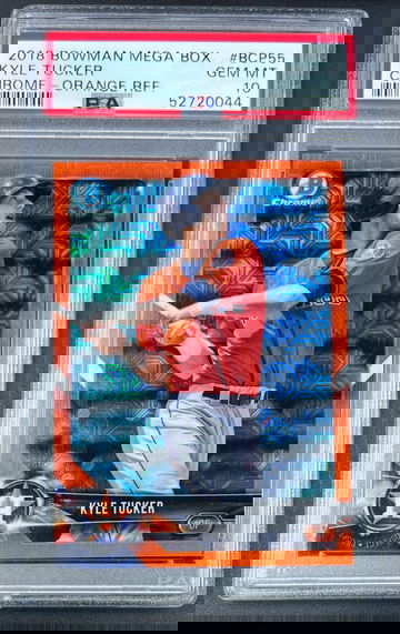 2018 Bowman Chrome Prospects Kyle Tucker RC #13/25 Mega Box Orange Refractor SSP PSA 10 💎